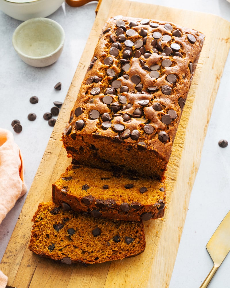 Chocolate chip pumpkin bread