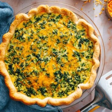 Spinach quiche