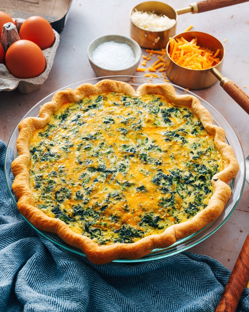 Spinach quiche recipe
