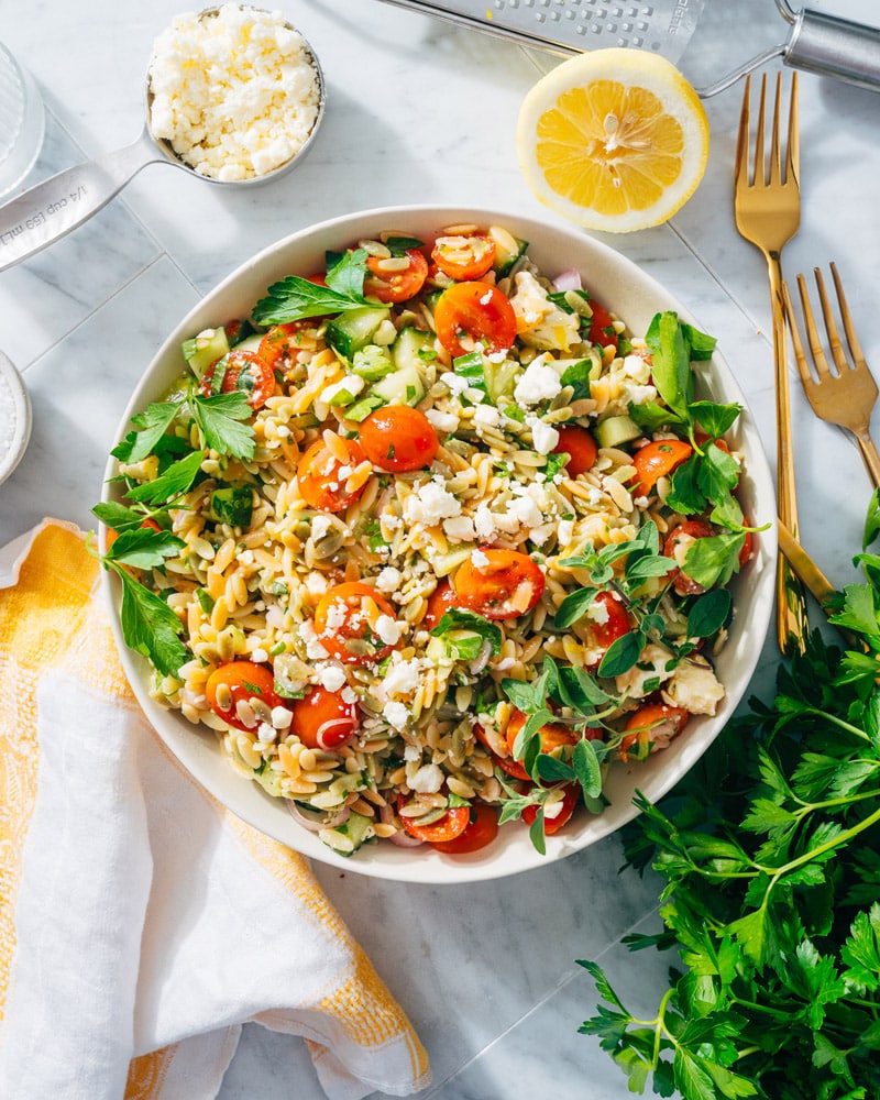 Orzo pasta salad