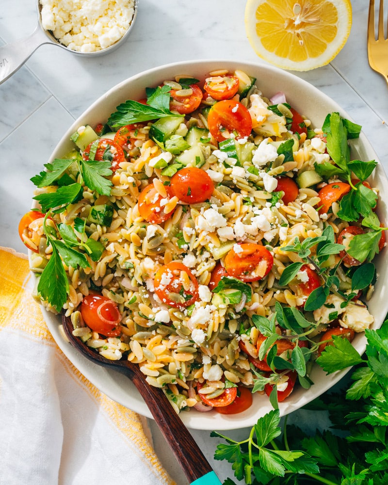 Orzo pasta salad
