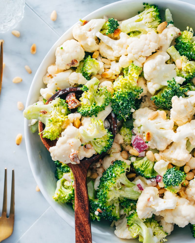 Broccoli Cauliflower Salad
