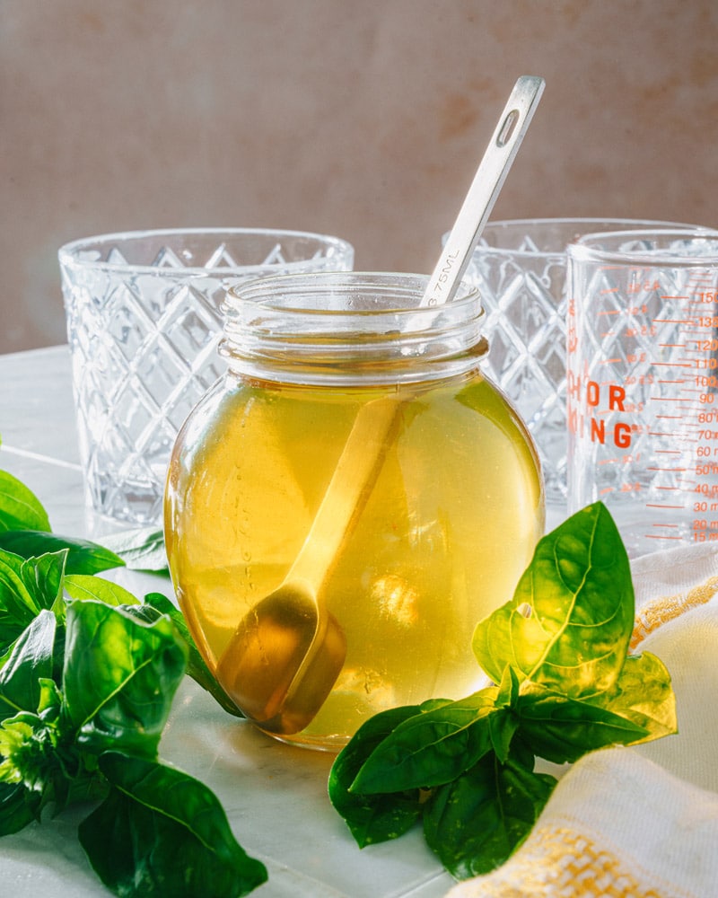 Basil simple syrup