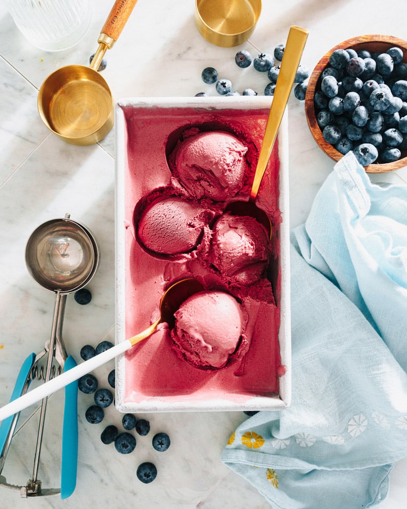 Blueberry ice cream