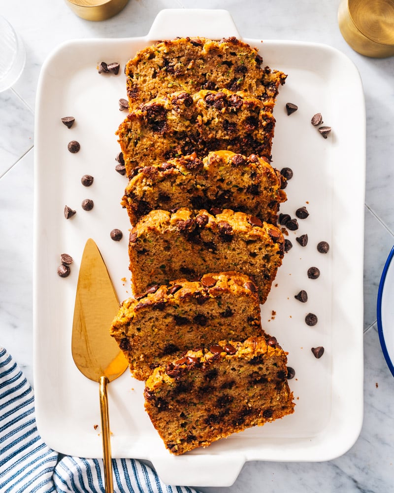 Zucchini bread with chocolate chips