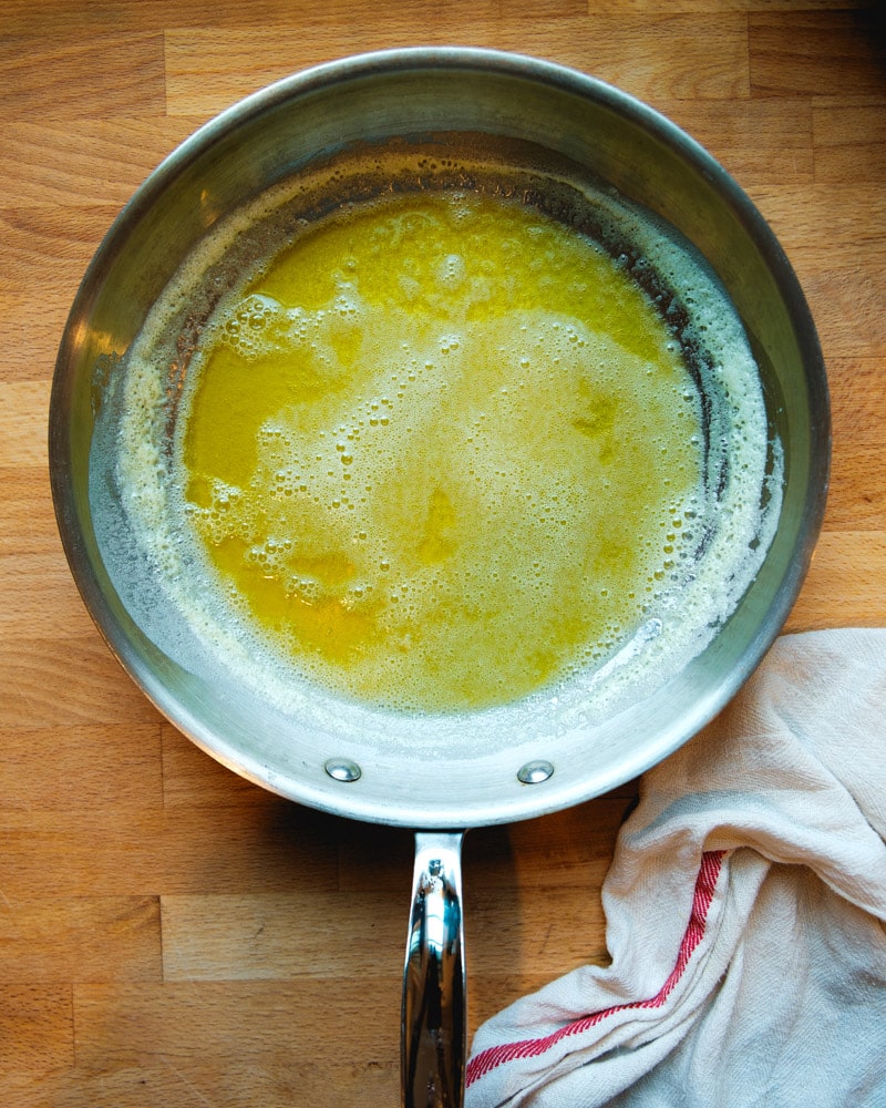 Step 2: Continue to stir until it starts to bubble. 