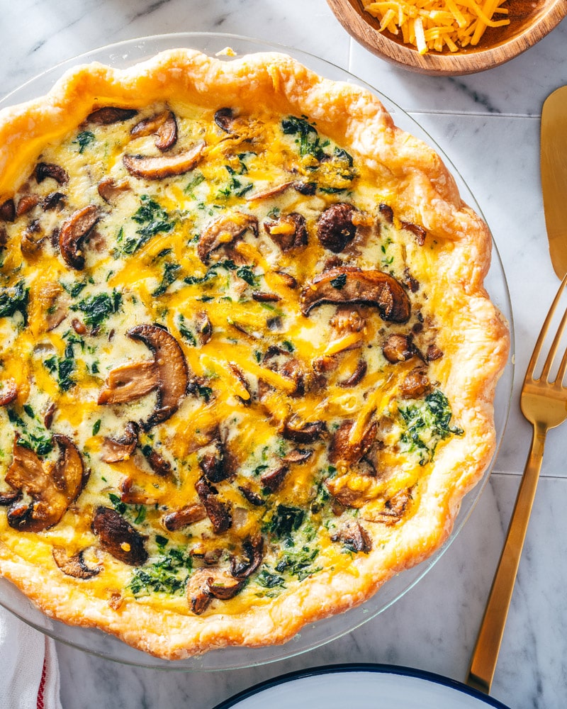 Spinach and Mushroom Quiche
