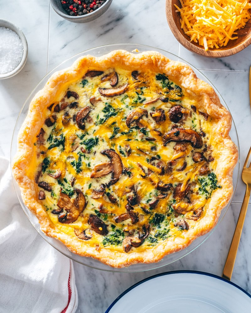 Spinach and Mushroom Quiche