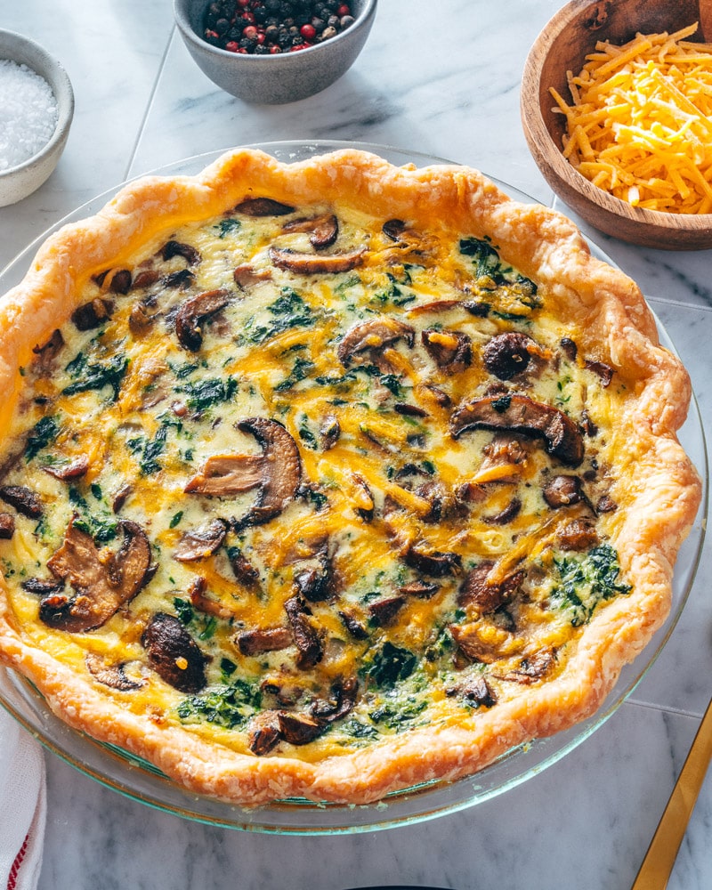 Spinach and Mushroom Quiche