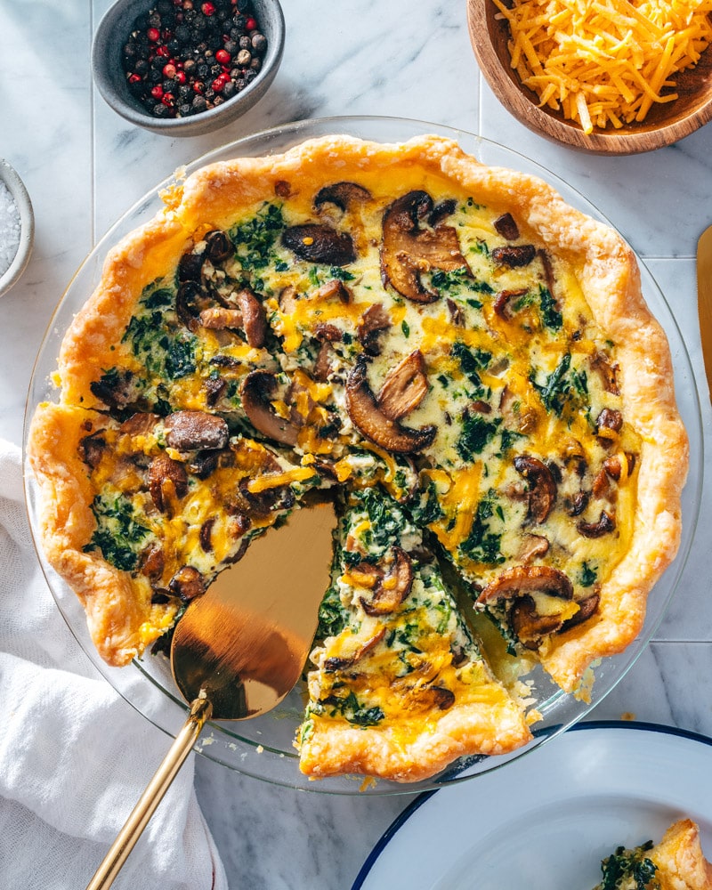 Spinach and Mushroom Quiche