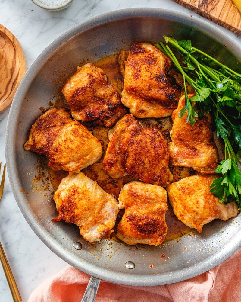 Pan Fried Chicken Thighs