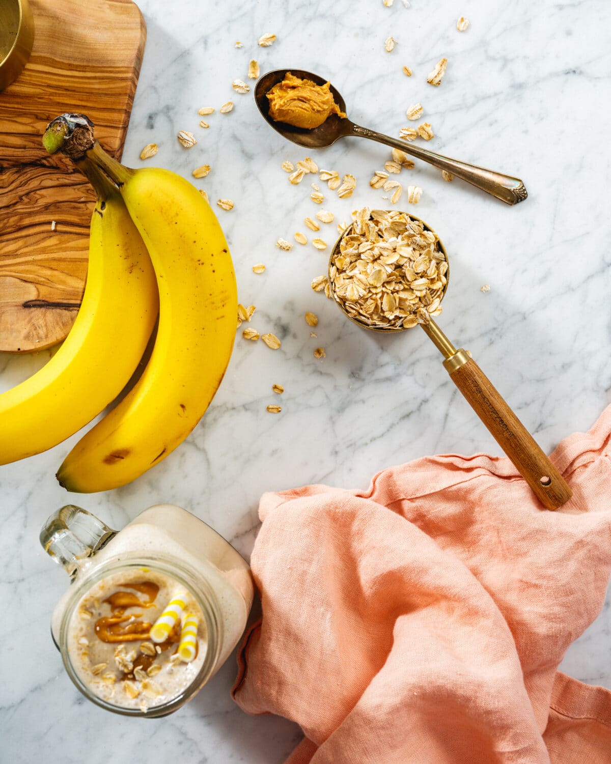 Peanut Butter Banana Smoothie ingredients