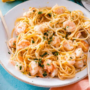 Garlic shrimp pasta