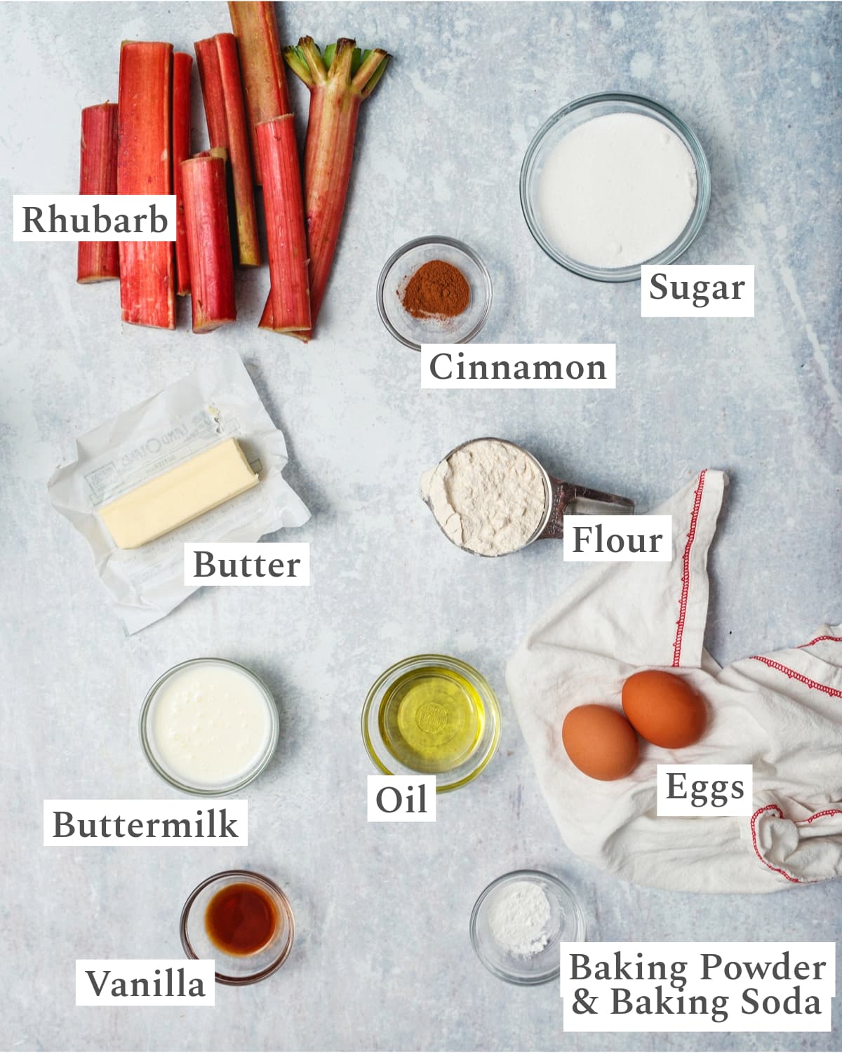 Rhubarb Muffins Ingredients