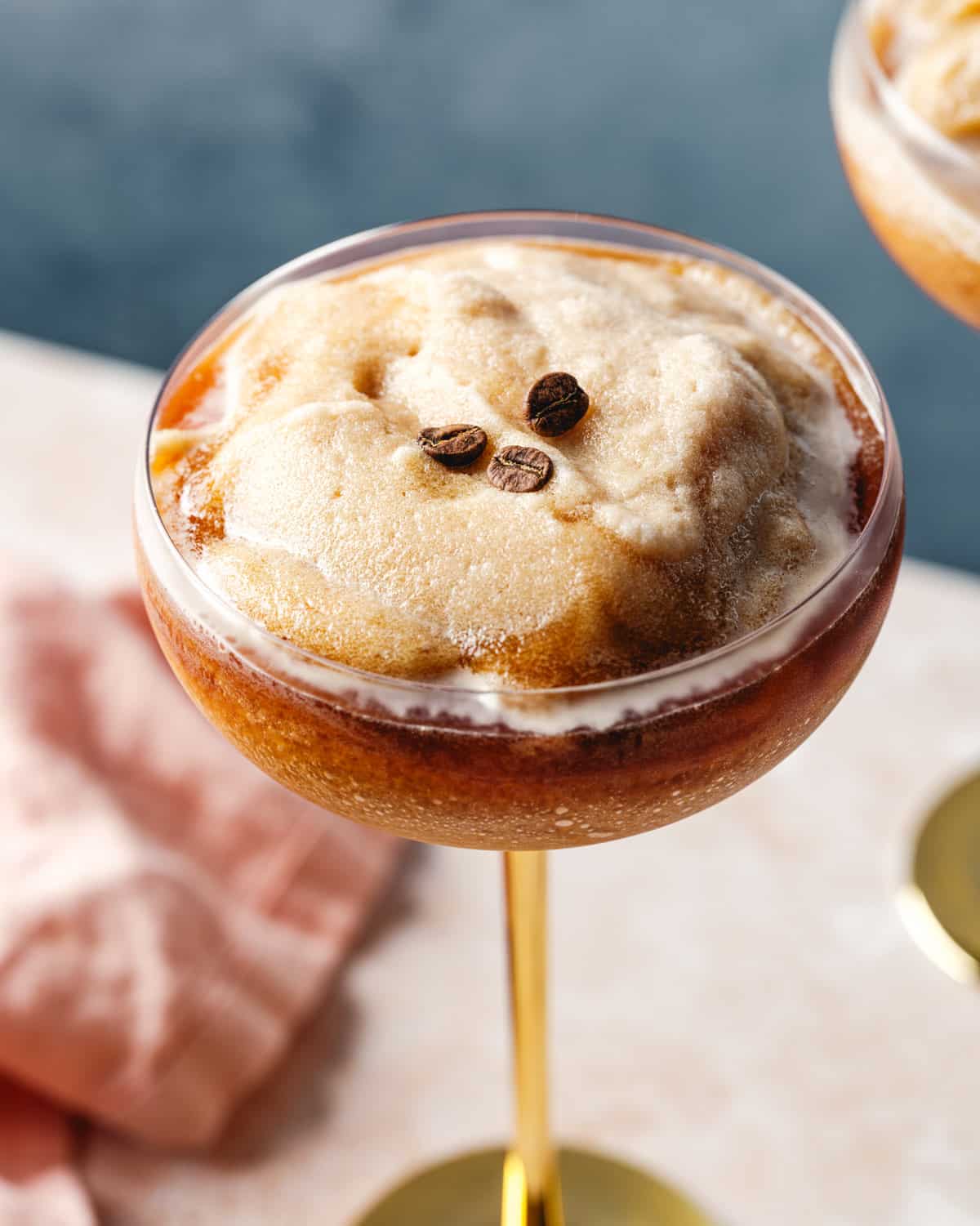 Frozen Espresso Martini Step 3: Garnish.