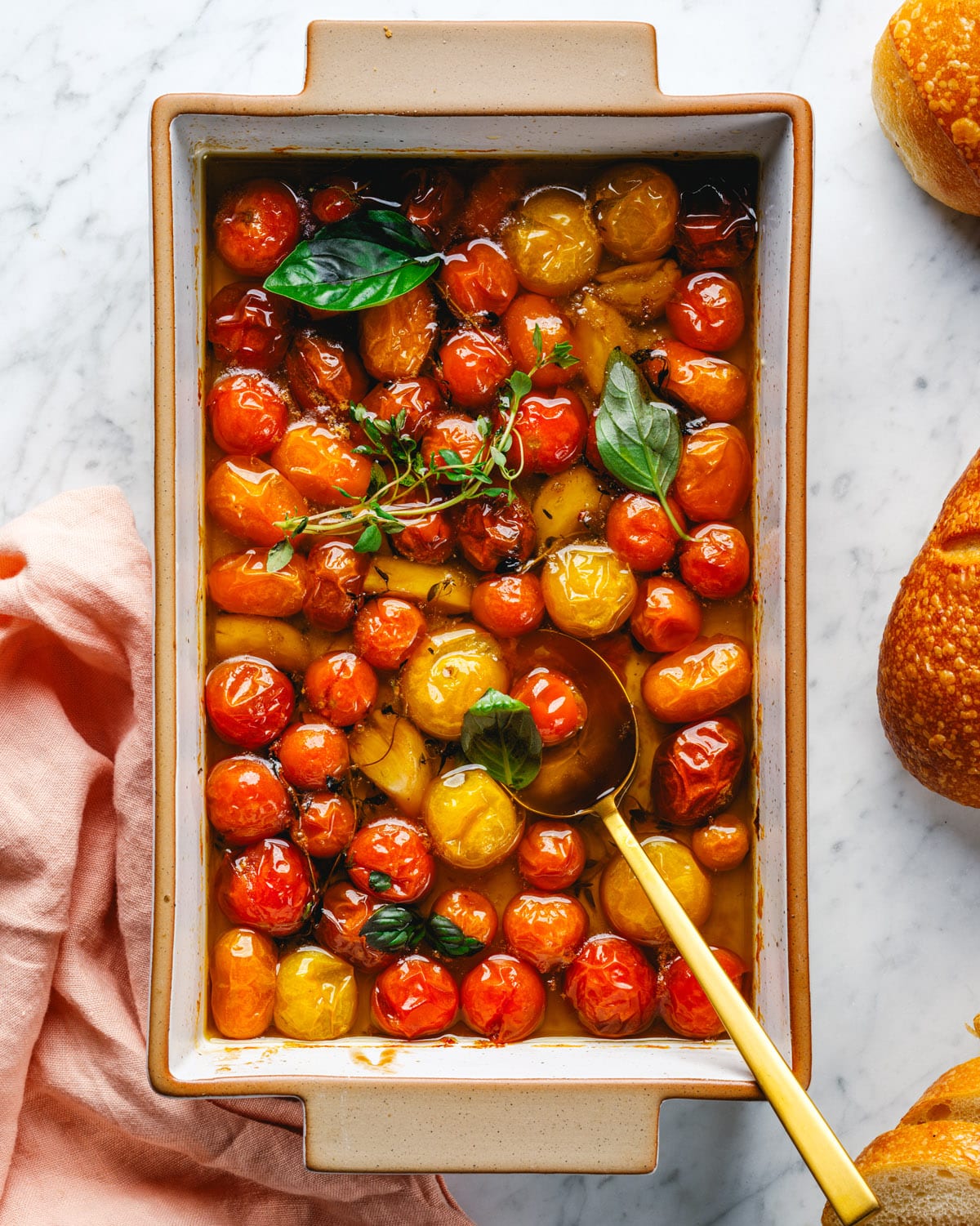 Tomato confit step 2: Roast for 1 hour and 15 minutes. 