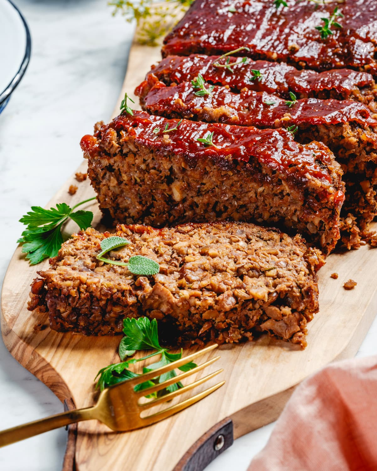 Vegan thanksgiving lentil loaf
