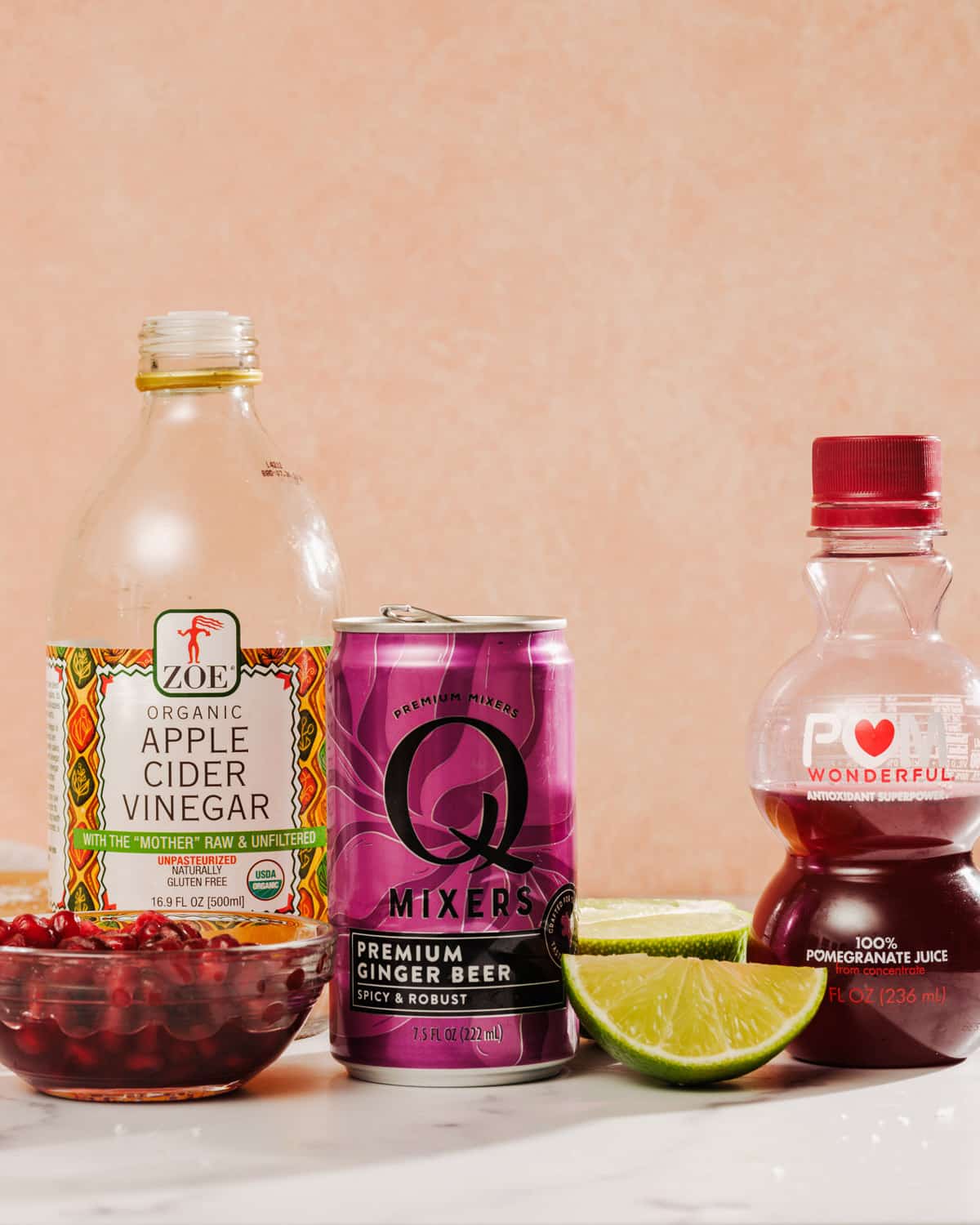 Pomegranate mocktail ingredients